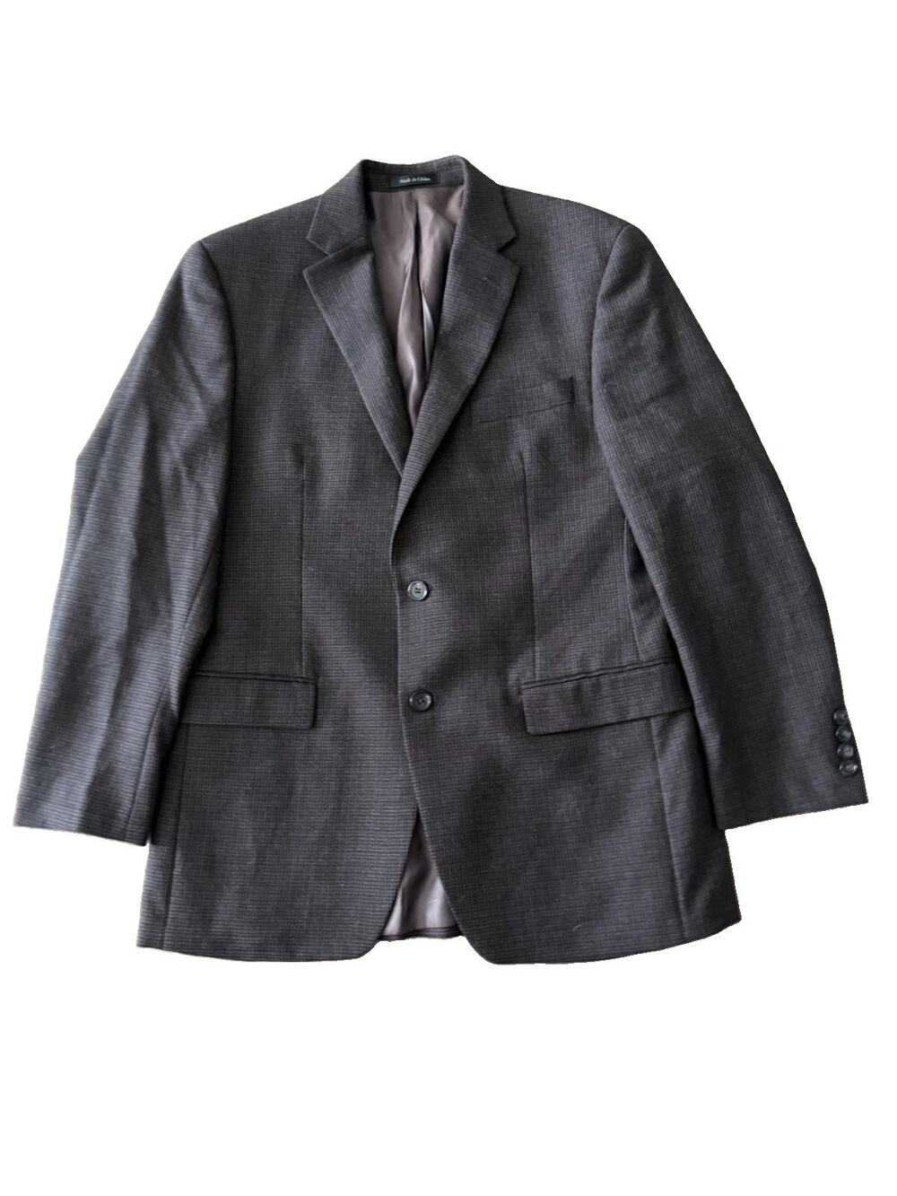 Ralph Lauren Men's Blazer 38R Brown Plaid Single Breasted Jacket Polyester